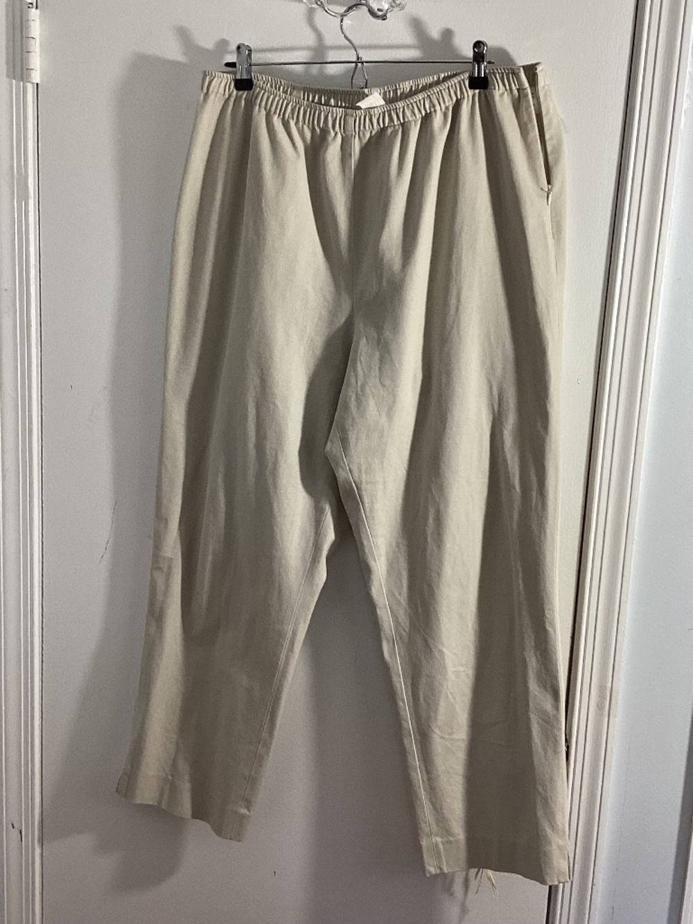 J by JONES NEW YORK WOMAN 2X LIGHT BEIGE FULL LENGTH DRESS PANTS STRAIGHT LEG